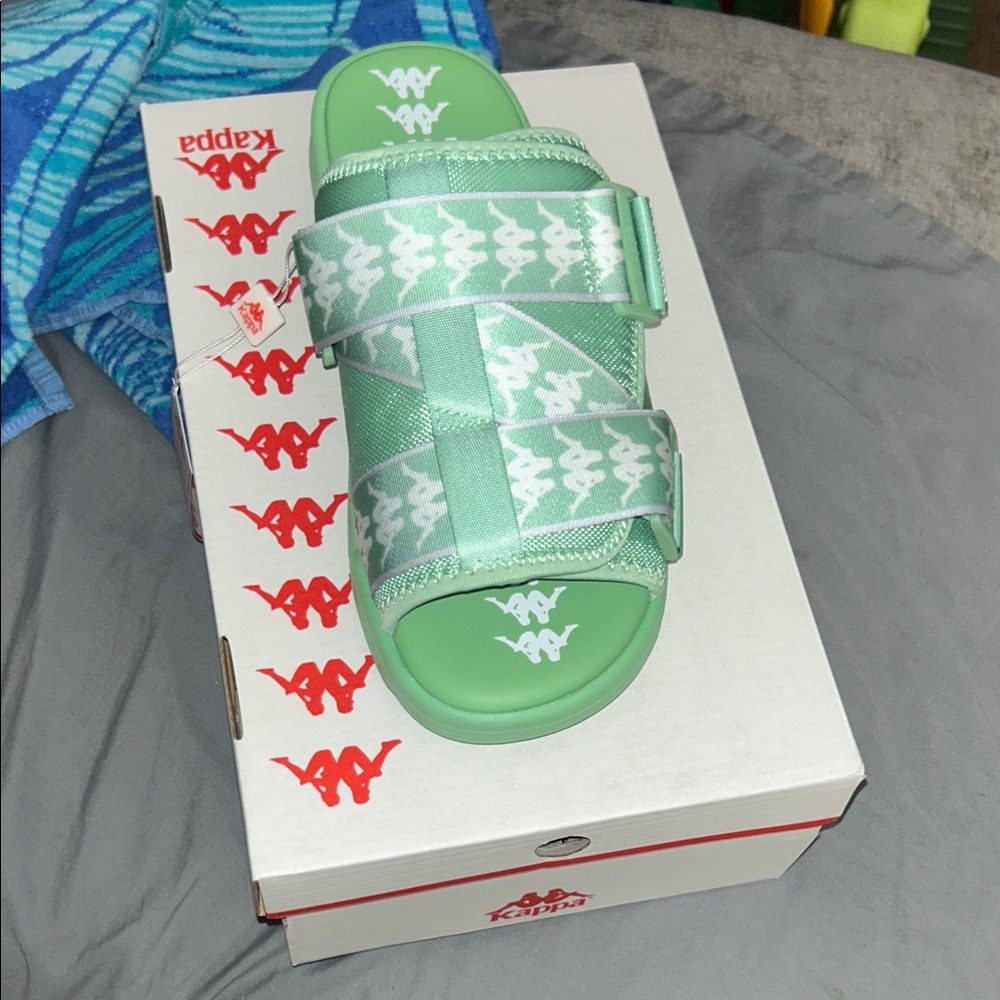 Kappa Kids Mint Green Slide Sandals